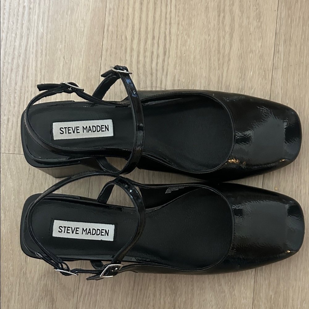 Steve Madden Square Toe Block Heel Pump